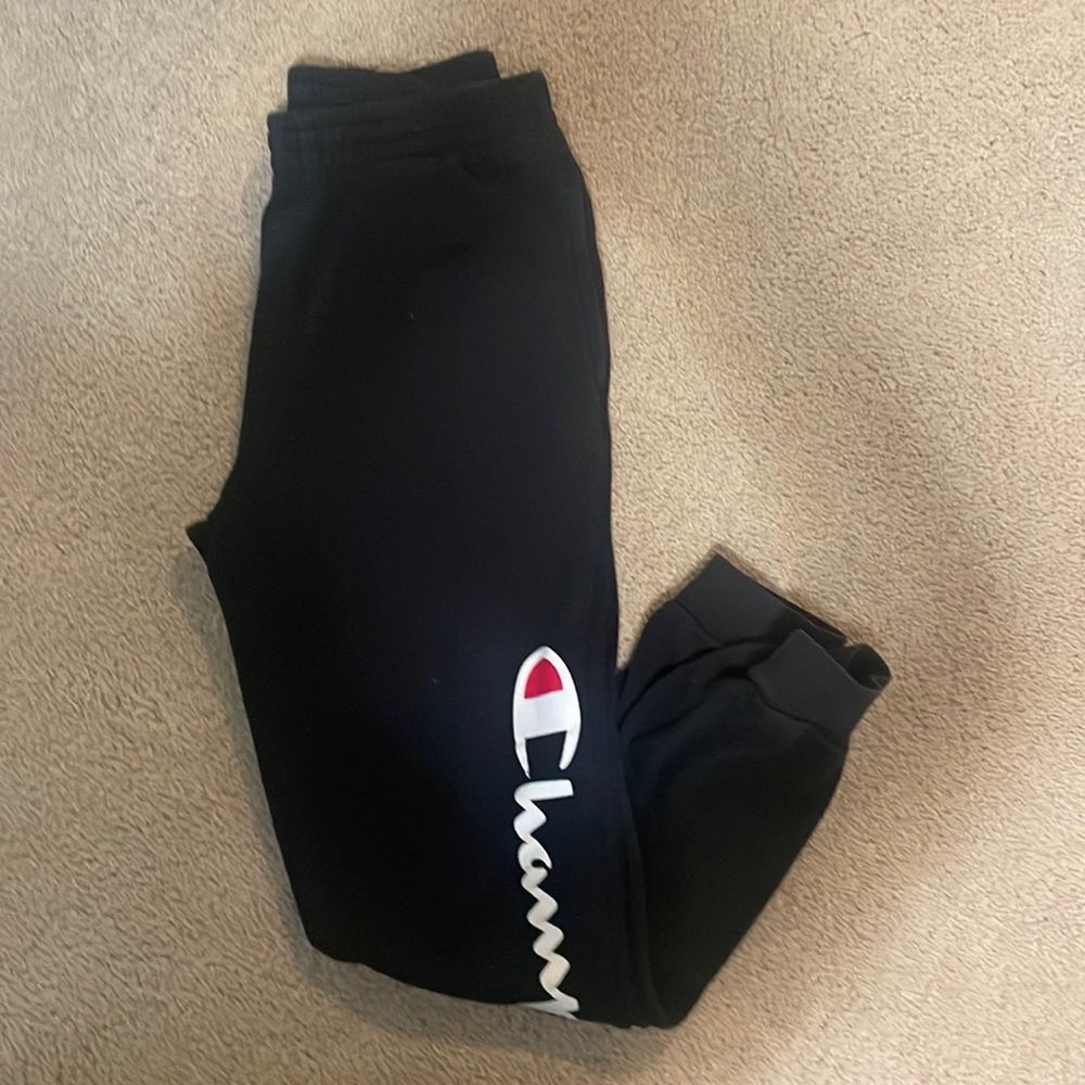 Boy size L (10/12) Champion black sweatpants